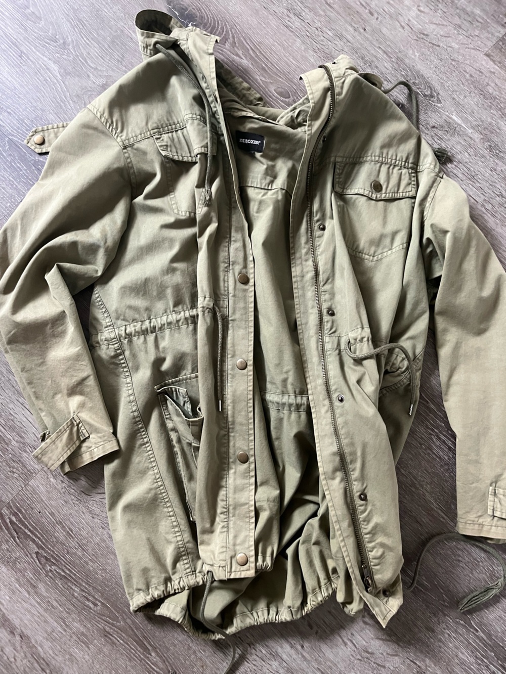 Joe Boxer Olive Green Military Field Jacket